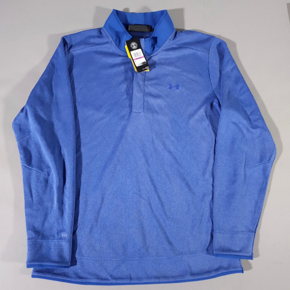 Under Armour Storm Pullover Mens XXL Blue ColdGear Golf 1/4 Snap 1329832-401